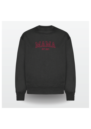 Heavy Sweatshirt med college tekst