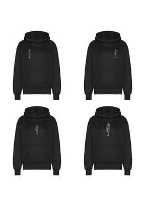 Heavy Hoodie med outline