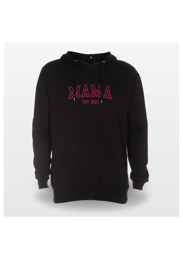 Hoodie med college tekst