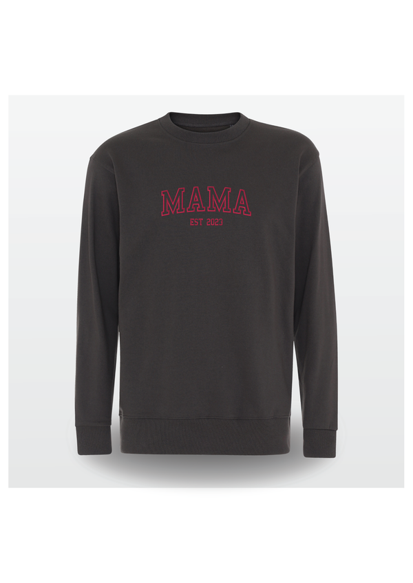 Sweatshirt med college tekst
