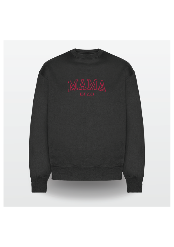 Heavy Sweatshirt med college tekst