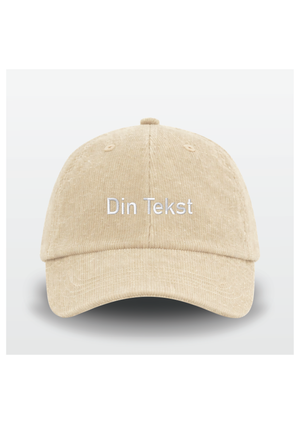 Fløjl cap med egen tekst