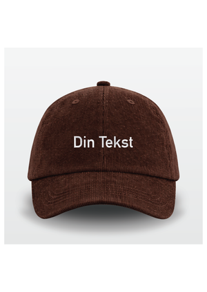 Fløjl cap med egen tekst