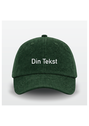 Fløjl cap med egen tekst