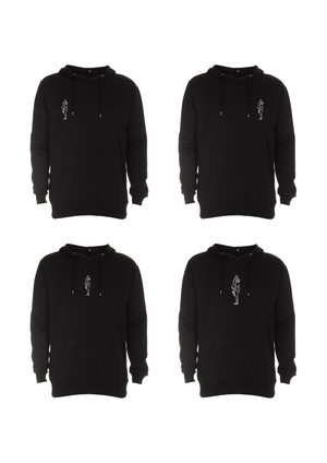 Hoodie med outline