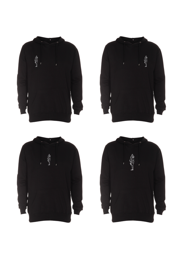 Hoodie med outline