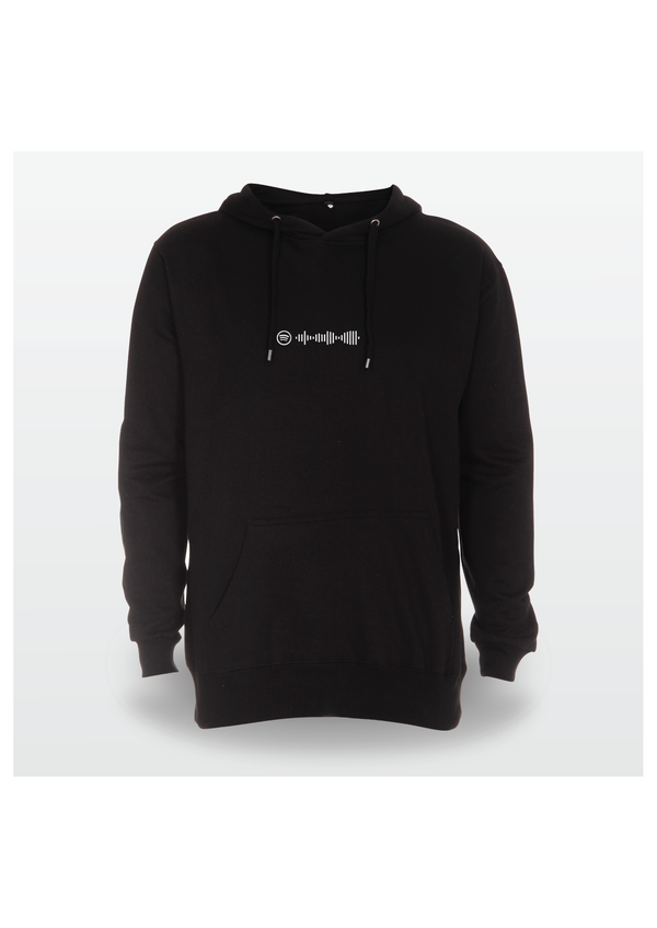 Hoodie med Spotify kode