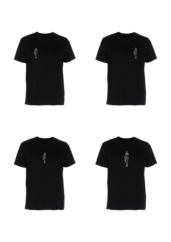 T-shirt med outline